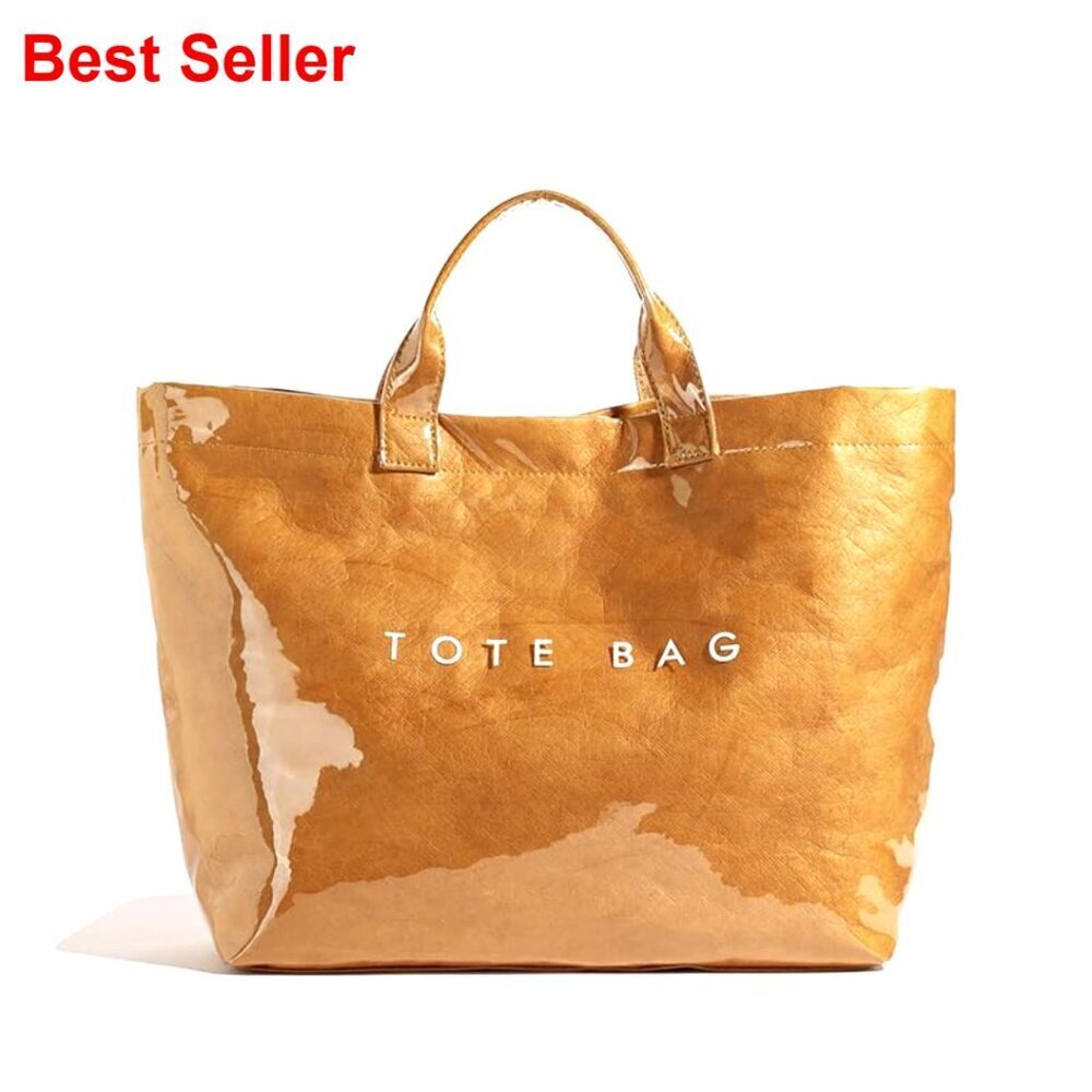 Large PVC Tote Bag Waterproof Hobo Handbag for Work Beach Travel